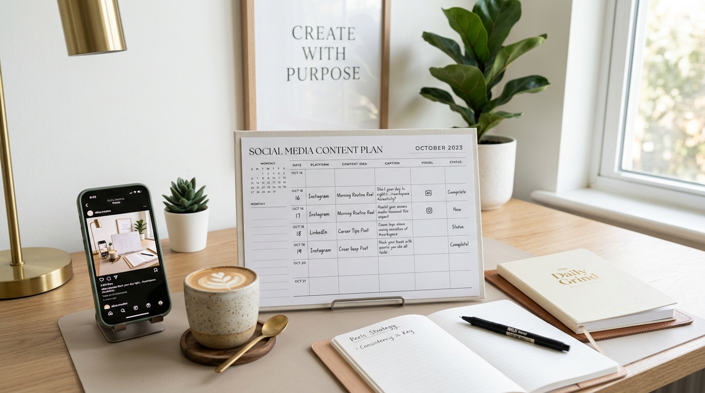 Content calendar with scheduled vacation rental posts
